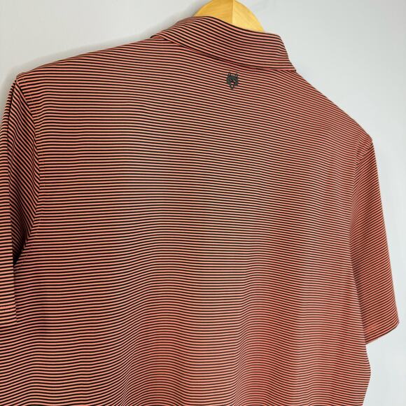Greyson Performance Golf Polo Shirt Men’s M Button Down Striped Red - Picture 6 of 8